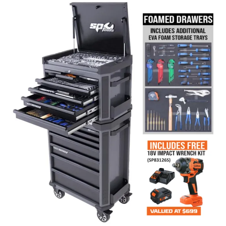 Tech Series Tool Kit - 310pc Metric Only - Diamond Black BONUS EVAS (NZ KIT)